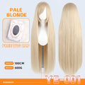 【Partially Ready For Ship】【Yellow】DokiDoki Cosplay Wig Basic Wig Long Straight Yellow 100 CM Hair Wig Base