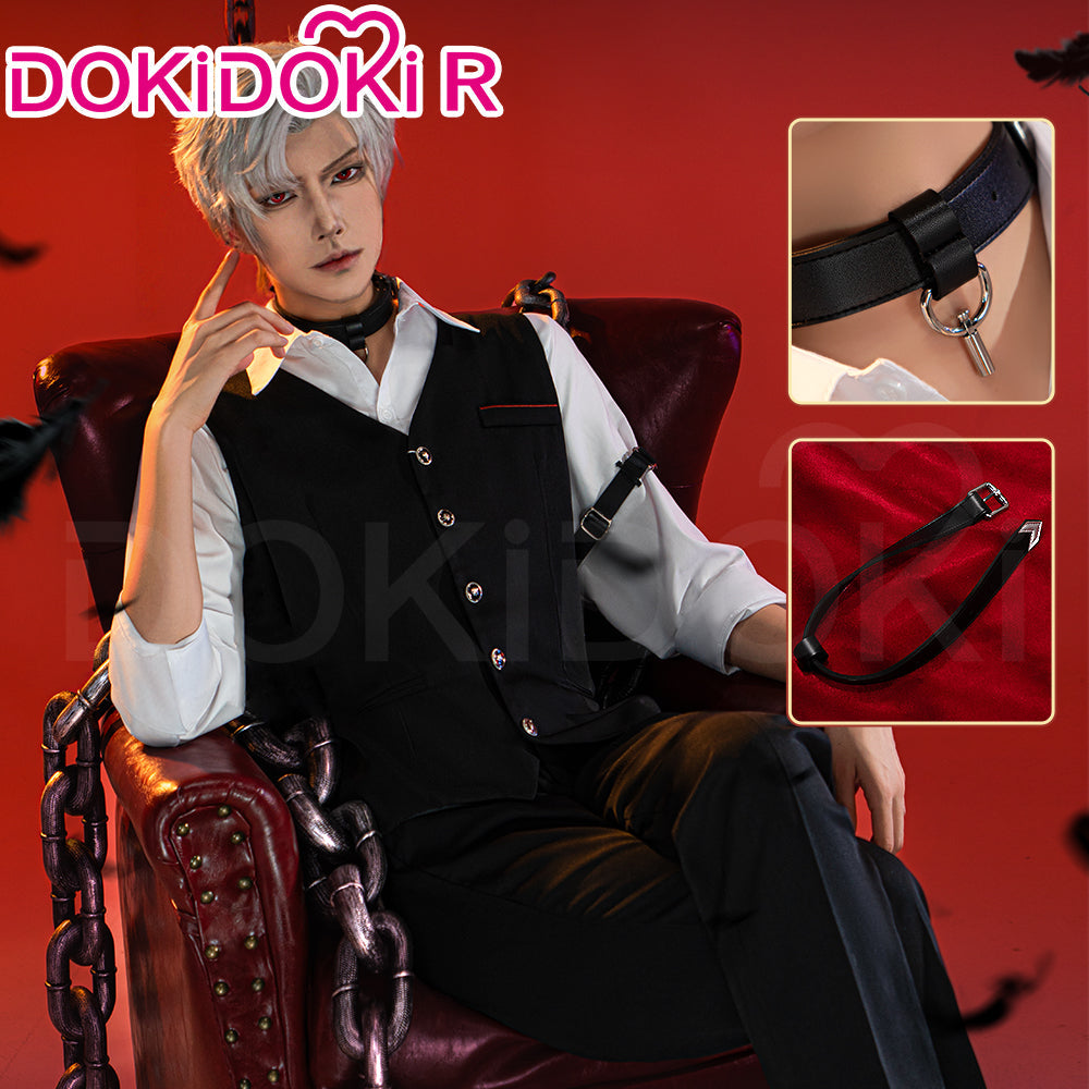 【Partially Ready For Ship】【Size S-2XL】DokiDoki-R Game Love and Deepspace Cosplay Hunting Game Sylus Costume / Crow Mephisto Prop Black Suit