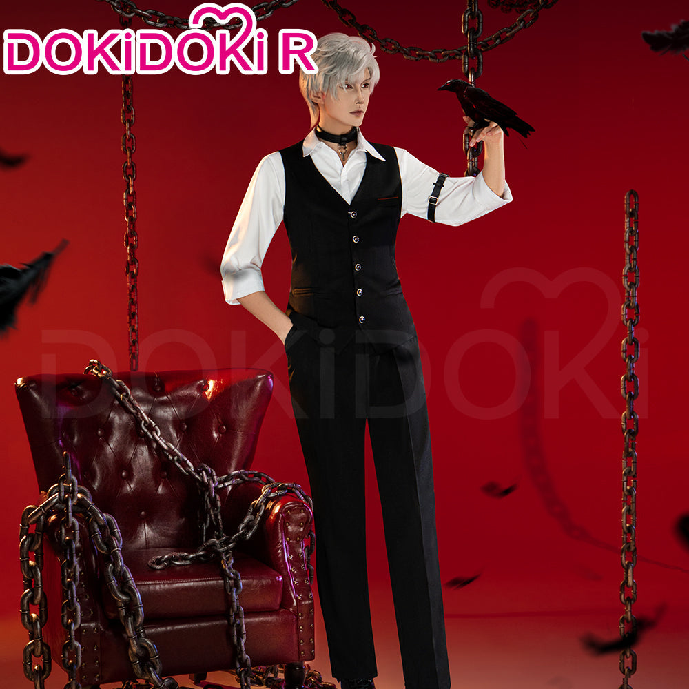 【Partially Ready For Ship】【Size S-2XL】DokiDoki-R Game Love and Deepspace Cosplay Hunting Game Sylus Costume / Crow Mephisto Prop Black Suit
