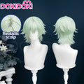 【Ready For Ship】DokiDoki Game Genshin Impact Cosplay Alyosha Wig Short Green Hair Snezhnaya Sudden Snow