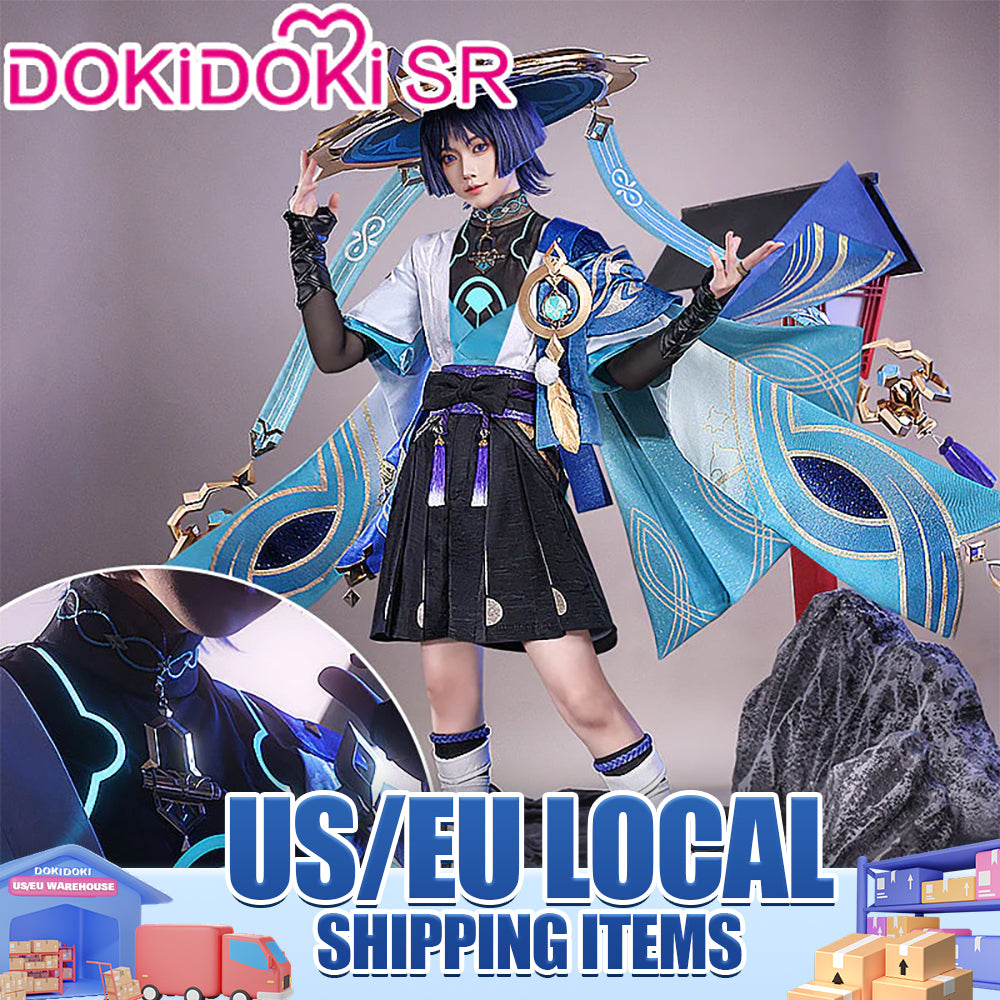 【US/EU LOCAL SHIPPING 】【Size S-3XL】【Bust Lighting】DokiDoki-SR Game Genshin Impact Cosplay Wanderer Costume Scaramouche
