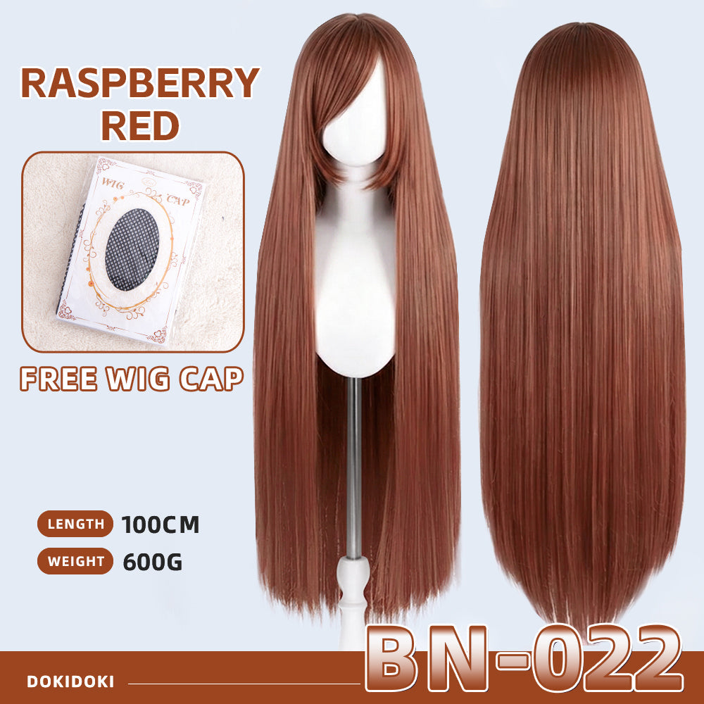 【Partially Ready For Ship】【Brown】DokiDoki Cosplay Wig Basic Wig Long Straight Brown 100 CM Hair Wig Base