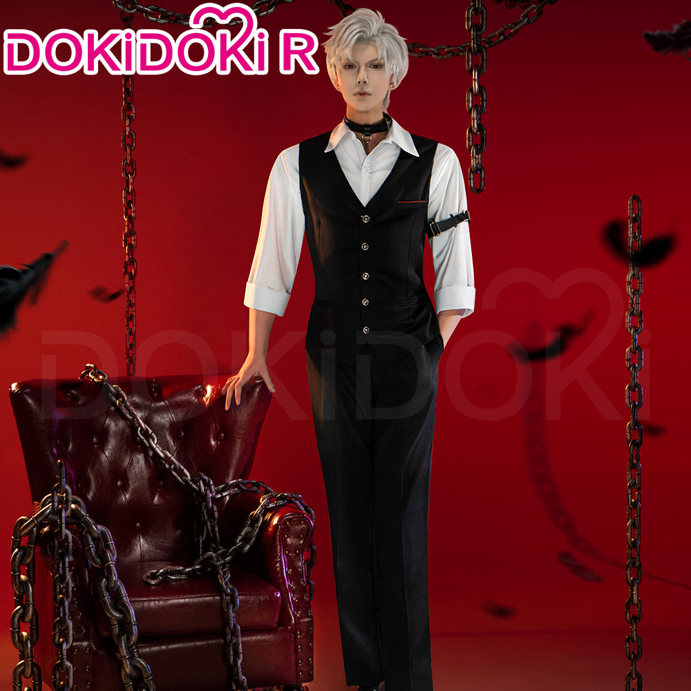 【Partially Ready For Ship】【Size S-2XL】DokiDoki-R Game Love and Deepspace Cosplay Hunting Game Sylus Costume / Crow Mephisto Prop Black Suit