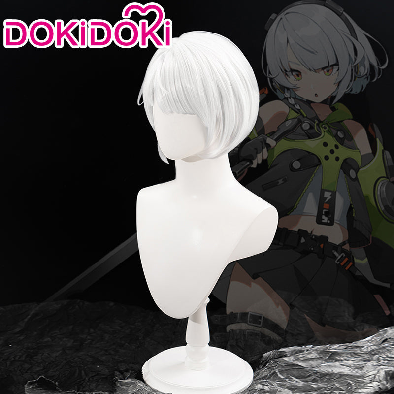 【Ready For Ship】DokiDoki Game Zenless Zone Zero Cosplay Anby Demara  Cosplay Wig Short Silver