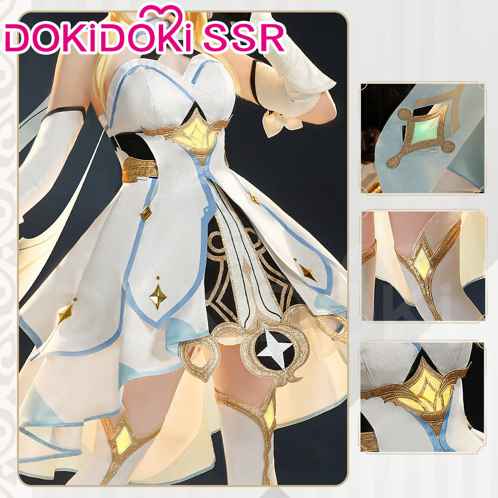 【Ready For Ship】【7 Diffrent Lights】【Short Ver. Shoes Last Batch】DokiDoki-SSR Game Genshin Impact Traveler Lumine Cosplay Costume Ying /Shoes