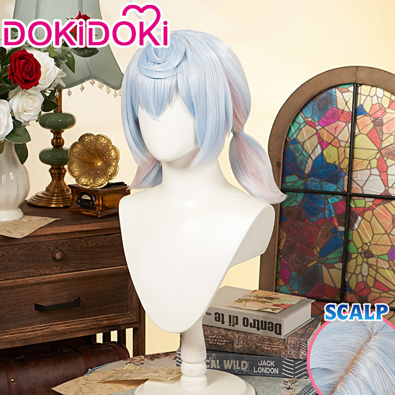 【Ready For Ship】DokiDoki Game Genshin Impact Cosplay Fontaine Sigewinne Wig Blue Pink Twin Tail Cute