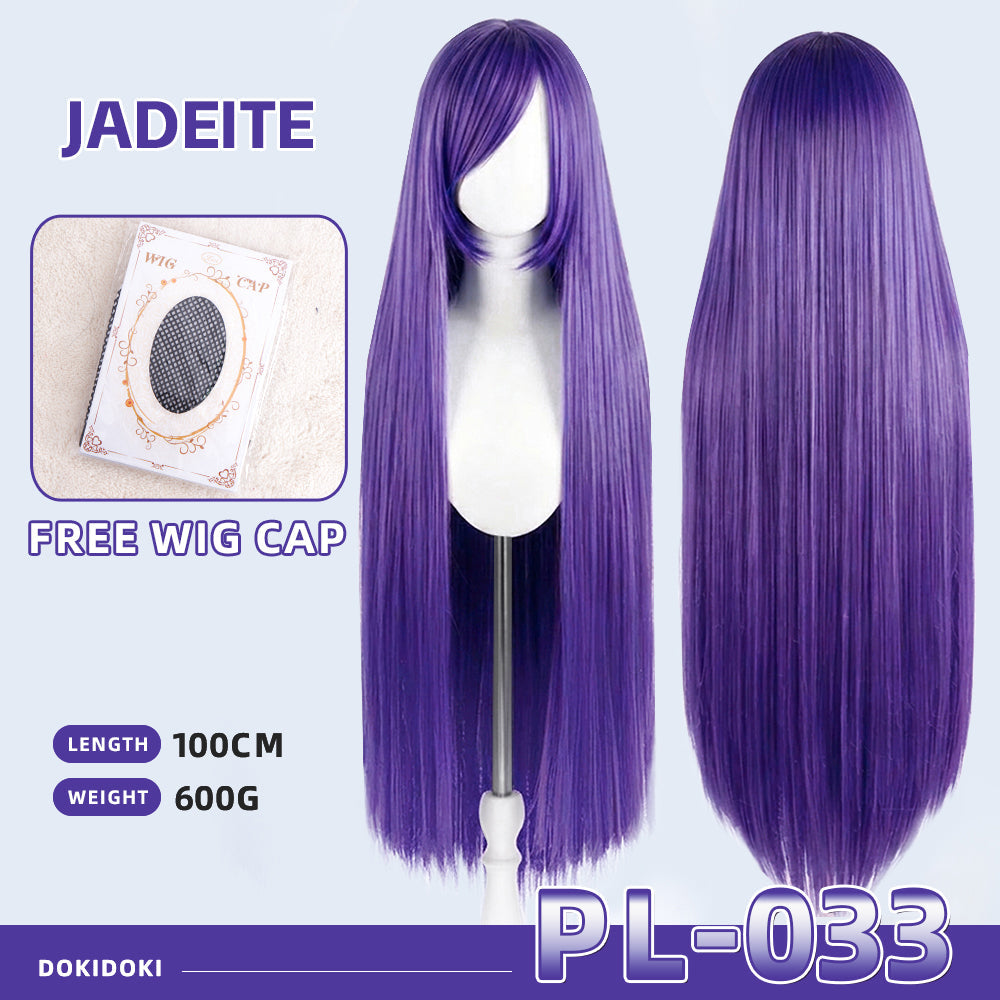 【Partially Ready For Ship】【Purple】DokiDoki Cosplay Wig Basic Wig Long Straight Purple 100 CM Hair Wig Base