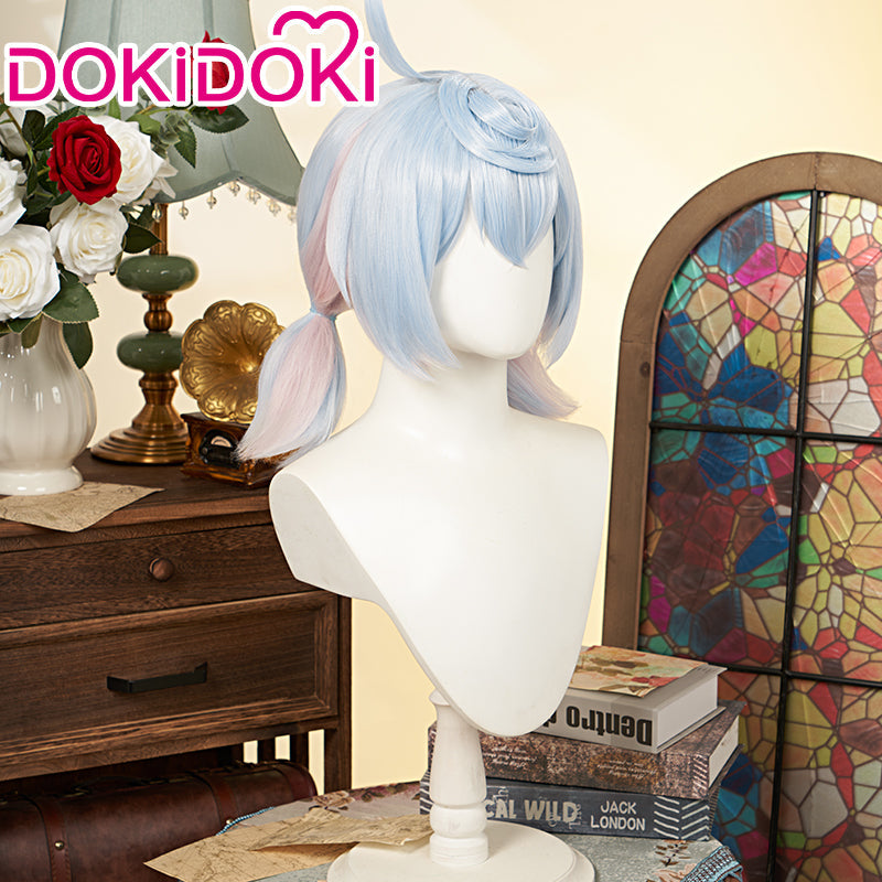 【Ready For Ship】DokiDoki Game Genshin Impact Cosplay Fontaine Sigewinne Wig Blue Pink Twin Tail Cute