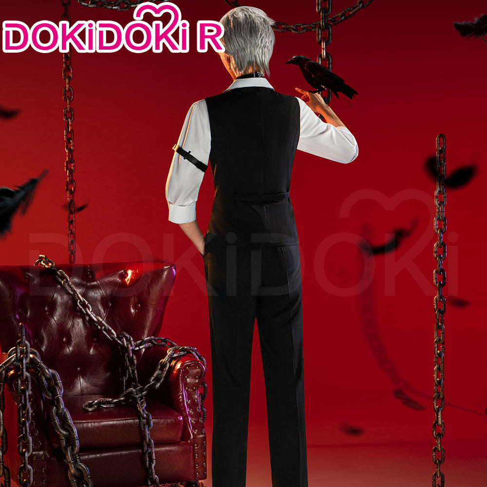 【Partially Ready For Ship】【Size S-2XL】DokiDoki-R Game Love and Deepspace Cosplay Hunting Game Sylus Costume / Crow Mephisto Prop Black Suit