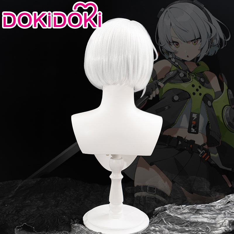 【Ready For Ship】DokiDoki Game Zenless Zone Zero Cosplay Anby Demara  Cosplay Wig Short Silver