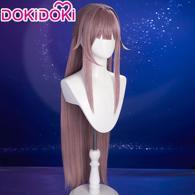 【Ready For Ship】DokiDoki Game Honkai: Star Rail Cosplay Herta Wig Long Straight Purple Pink Hair