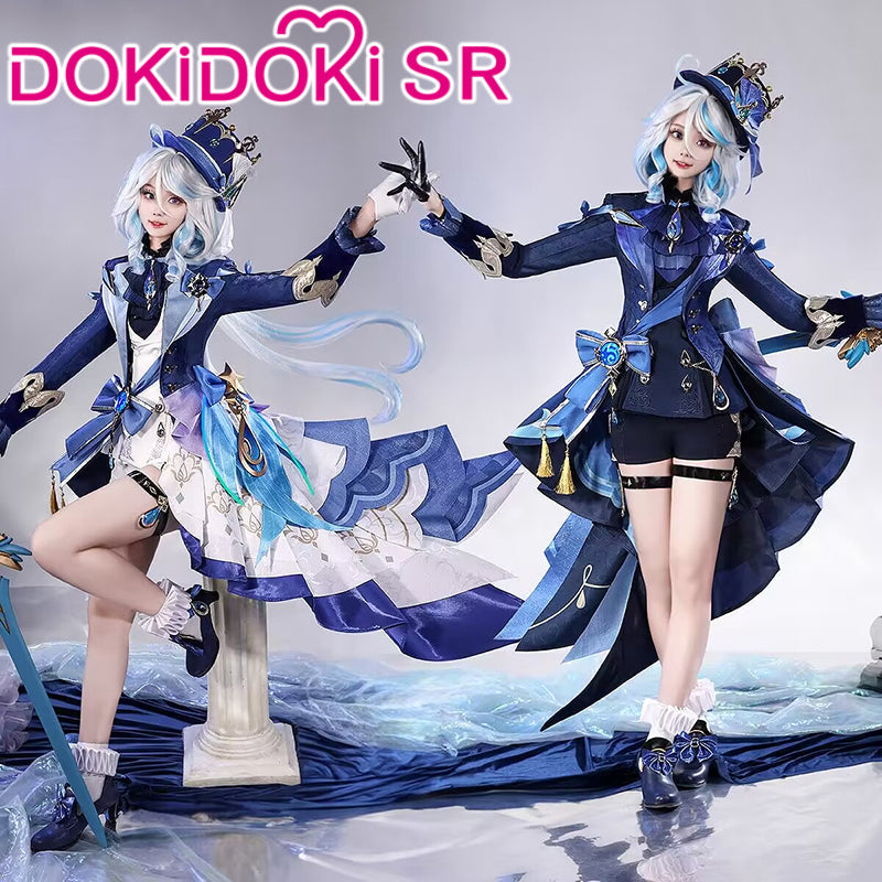 【Ready For Ship】【Size S-2XL】DokiDoki-SR Game Genshin Impact Cosplay Fontaine Furina Costume Dark Furina Focalors Halloween