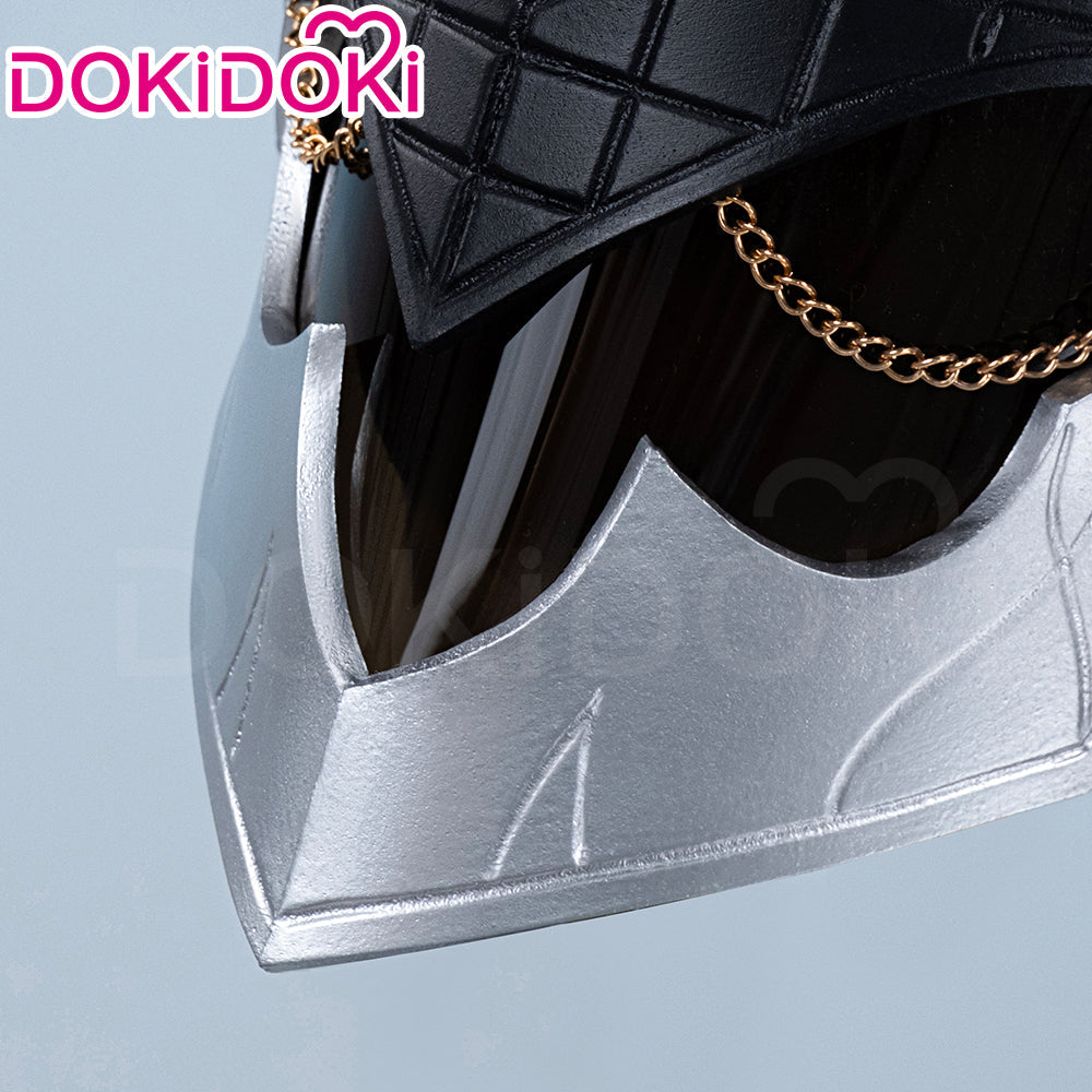 【Partially Ready For Ship】DokiDoki Game Genshin Impact Capitano Cosplay Wig / Mask Long Straight Red Hair Natlan The Captain