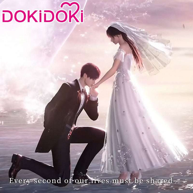 【Confirmed】$5 Deposit = 10% off Coupon DokiDoki Game Love And Deepspace Cosplay Protagonist MC Rafayel Costume Destined Dawntide Wedding Dress