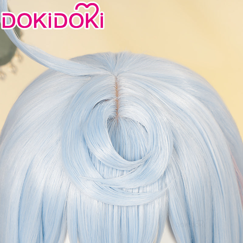 【Ready For Ship】DokiDoki Game Genshin Impact Cosplay Fontaine Sigewinne Wig Blue Pink Twin Tail Cute