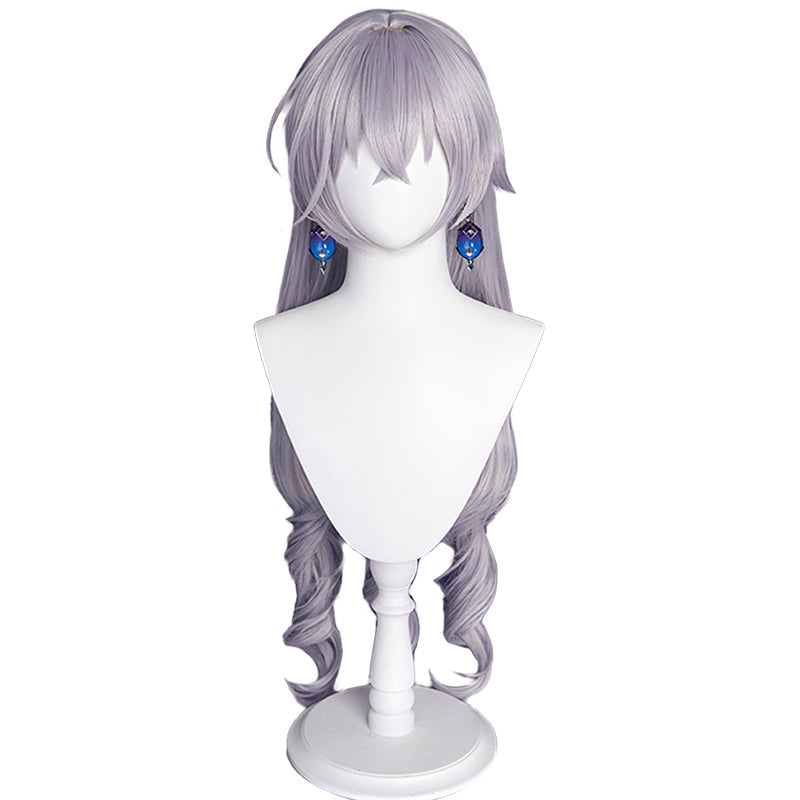 【Ready For Ship】DokiDoki Game  Honkai: Star Rail Cosplay Bronya Rand Wig Long Curly Grayish Purple