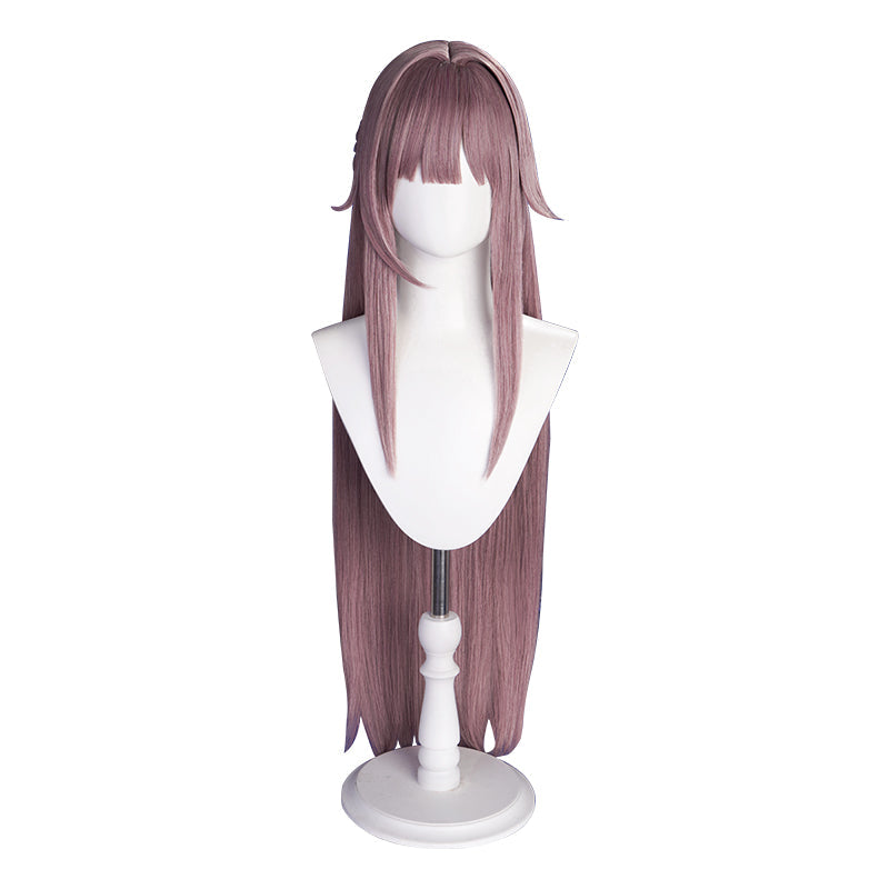 【Ready For Ship】DokiDoki Game Honkai: Star Rail Cosplay Herta Wig Long Straight Purple Pink Hair