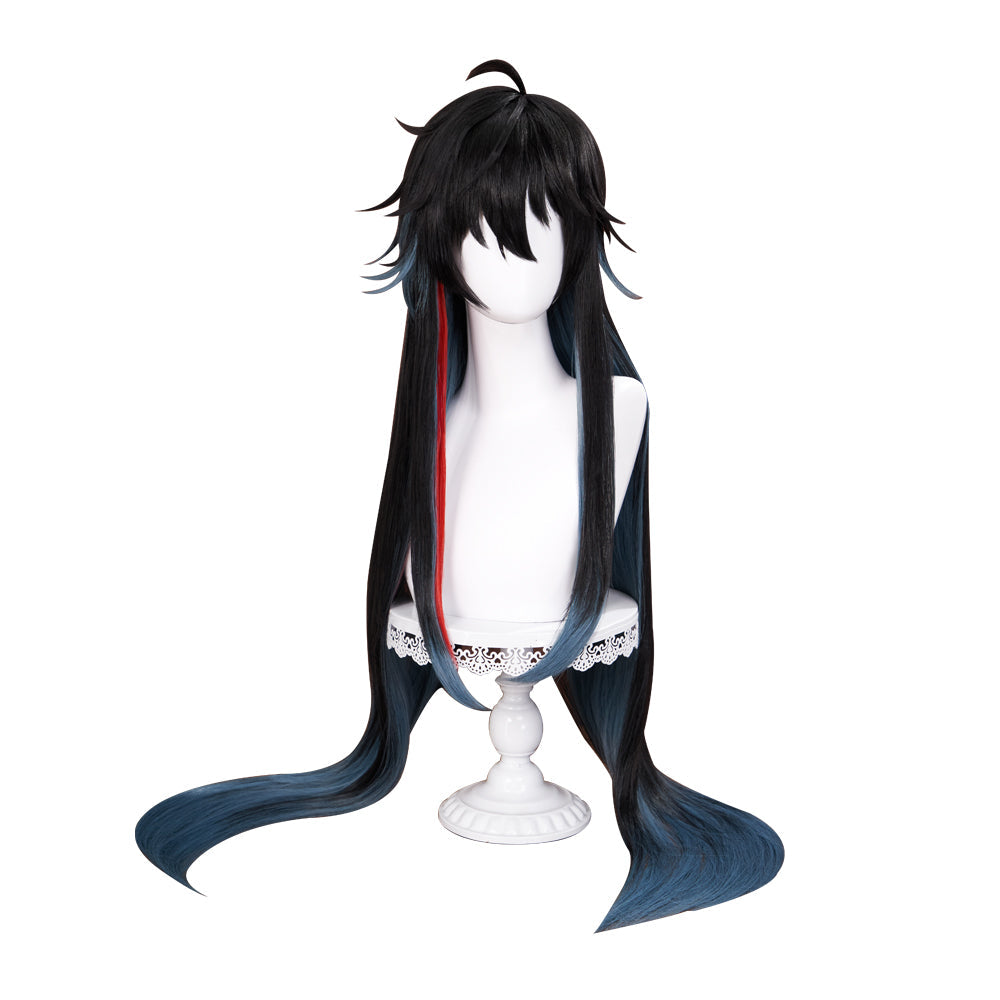 【Ready For Ship】DokiDoki Game Honkai: Star Rail Cosplay Dan Heng Imbibitor Lunae Wig Danheng Long Black Green / Horns / Head Accessory
