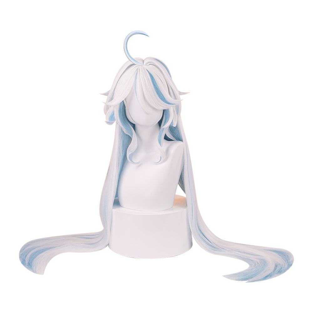 【EU LOCAL SHIPPING】DokiDoki Game Genshin Impact Cosplay Fontaine Furina God of Justice Divinity Wig Long Straight White Blue Focalors