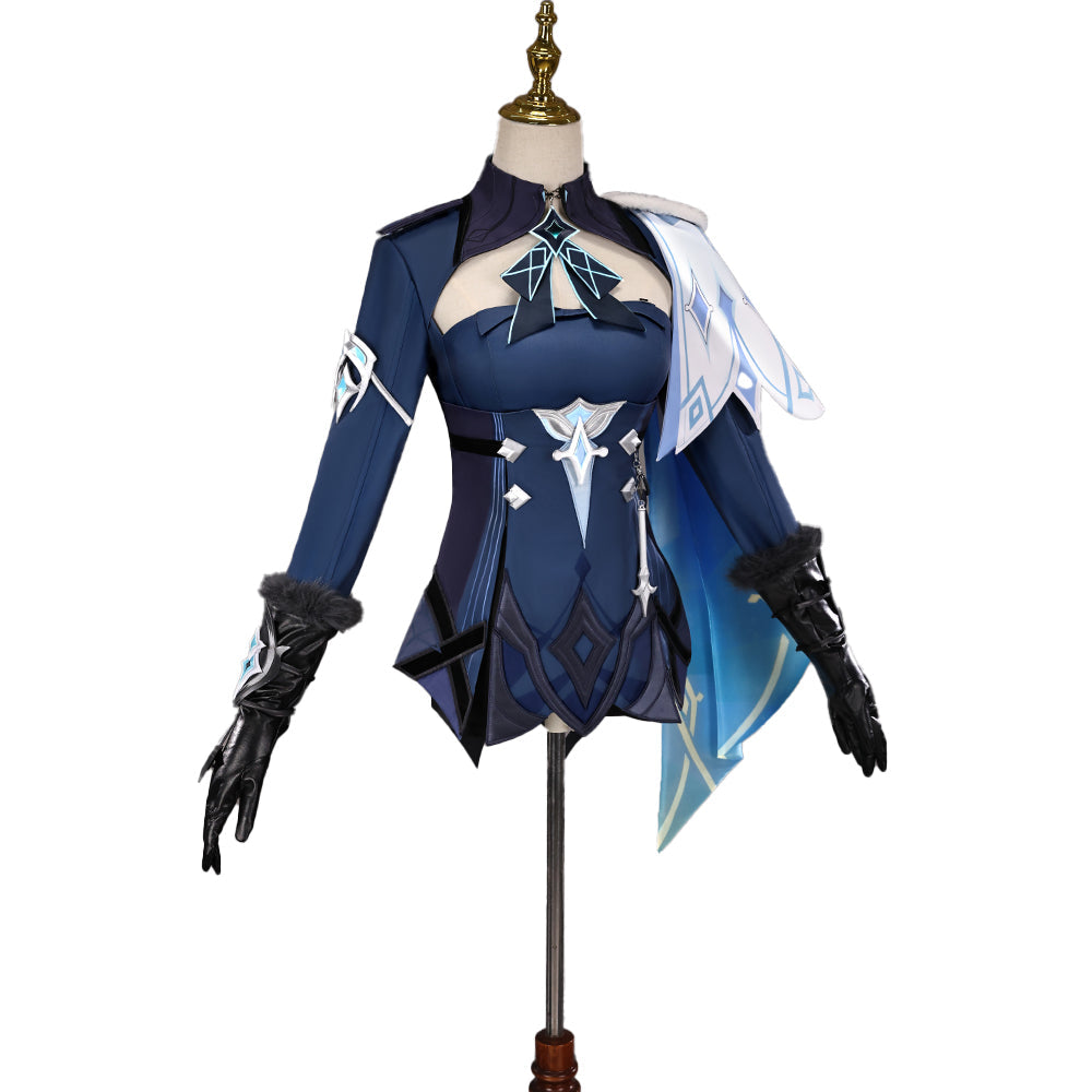 【Ready For Ship】【Size XS-3XL】DokiDoki-N Game Genshin Impact Cosplay Traveler Lumine Costume Ying Night Hunt in Snow Snezhnaya