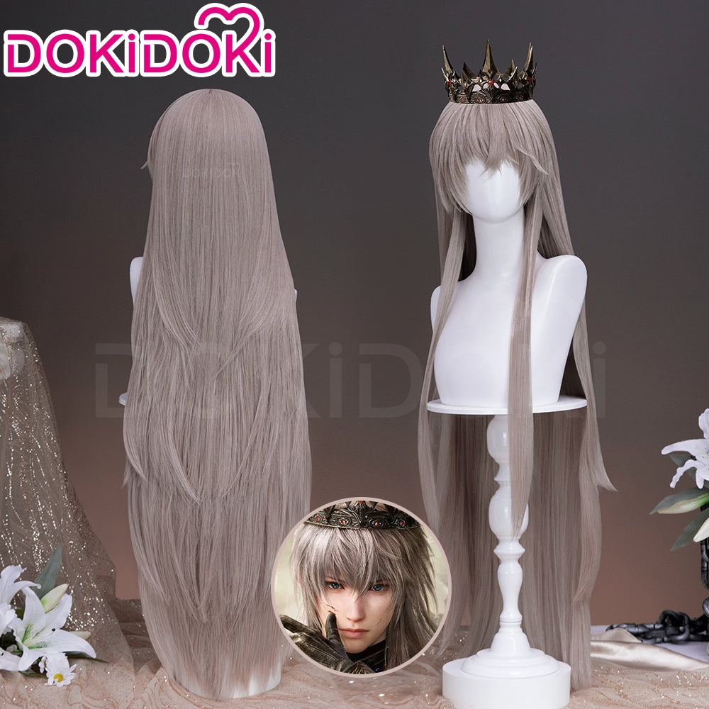 【Partially Ready For Ship】DokiDoki Game Love And Deepspace Cosplay Xavier Wig / Rabbit Ears/ Brooch Headband / Crown Short Straight Linen Hair Mullet Sleepless Night Fallen Crown Lustrefall King of Darknight Butler's Rules