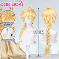 【Partially Ready For Ship】DokiDoki Game Genshin Impact Cosplay Traveler Aether Wig / Earring Long Blonde Hair Kong As Heaven and Earth Are Made Anew