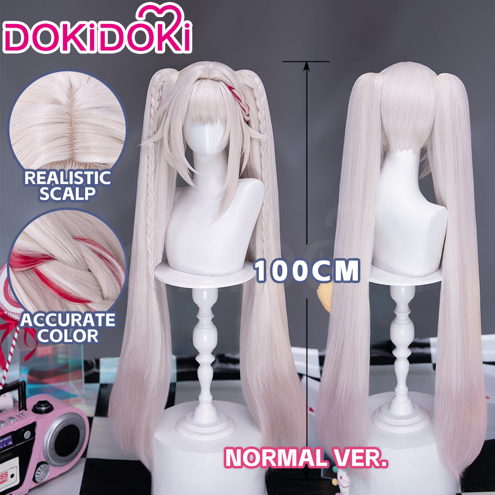 【EU Local Shipping】DokiDoki Honkai: Star Rail Cosplay Sparxie / @SparxiConOfficial Wig / Hat Long Straight Silver Hair Twin Tails Sparkle SP Planarcadia
