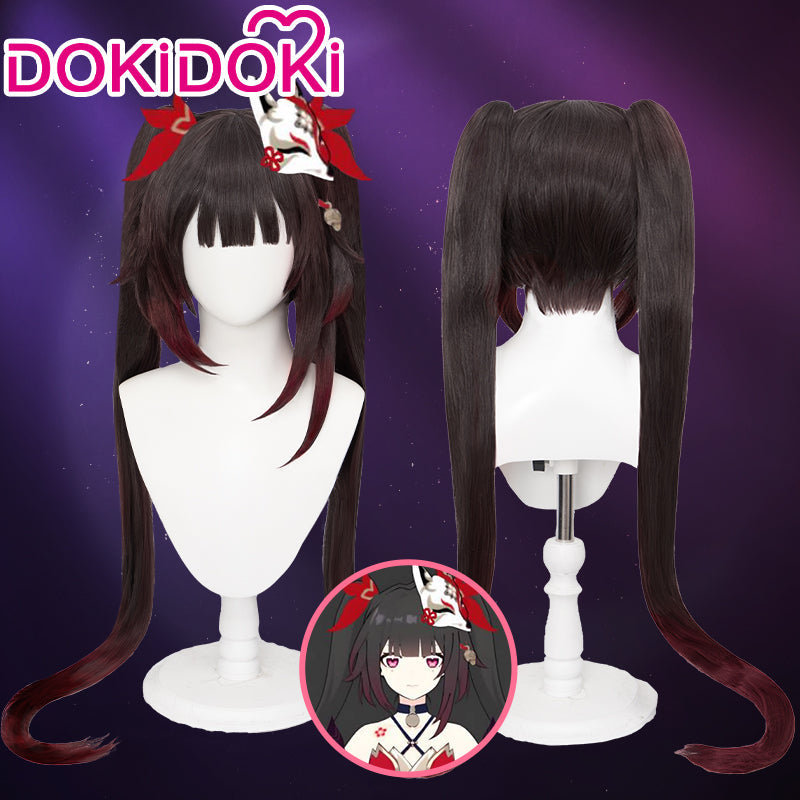 【US/EU LOCAL SHIPPING 】DokiDoki Game Honkai: Star Rail Cosplay Hanabi Wig Long Brown Twin Tail Cute Miss Sparkle