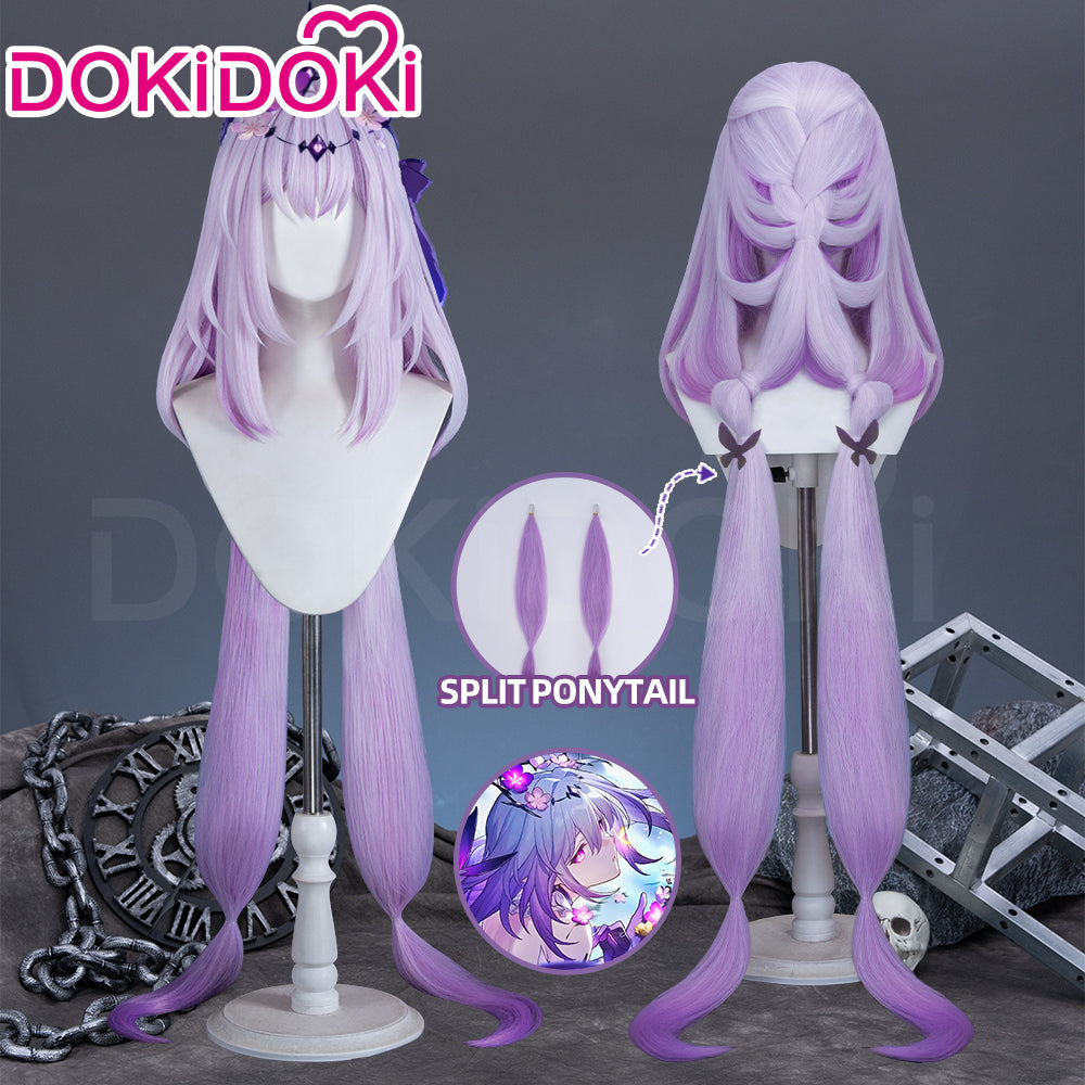 【Wig Ready For Ship】DokiDoki Game Honkai: Star Rail Cosplay Castorice Cosplay Wig / Headwear Ears / Earrings Ear Clips Ear Accessories  Long Straight Purple Hair Twin Ponytails