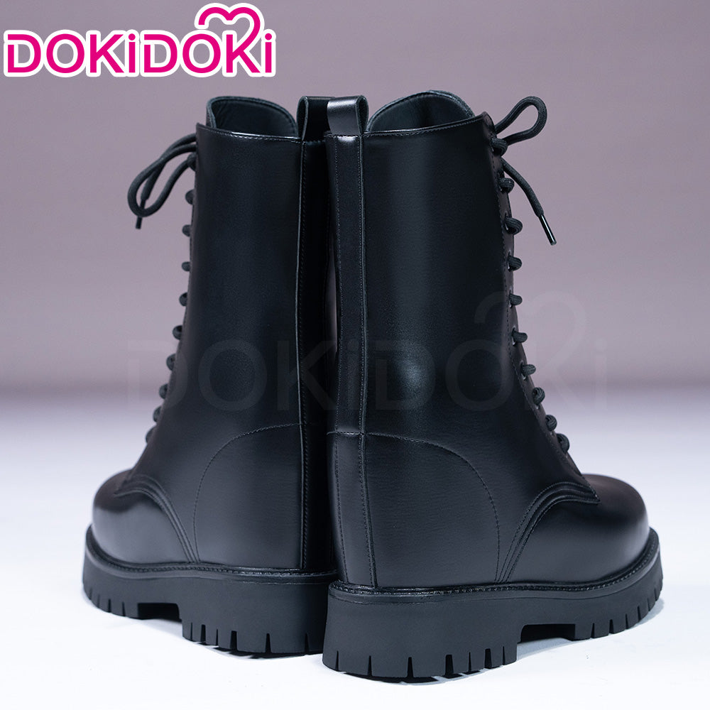 【14 CM】DokiDoki Height Increasing Shoes / Elevator Shoes Flat Boots Black Invisible Thick-Soled Platform Shoes