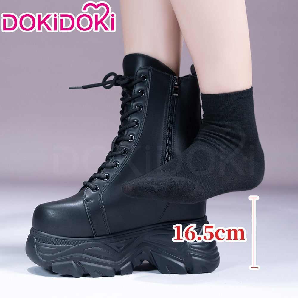 【16.5 CM】DokiDoki Height Increasing Shoes / Elevator Shoes Lightweight Boots Black Invisible Thick-Soled Platform Shoes
