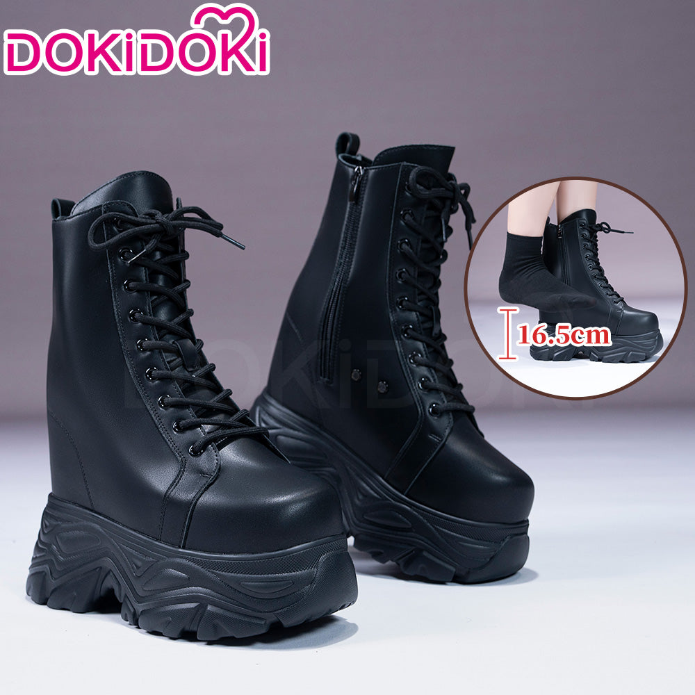 【16.5 CM】DokiDoki Height Increasing Shoes / Elevator Shoes Lightweight Boots Black Invisible Thick-Soled Platform Shoes