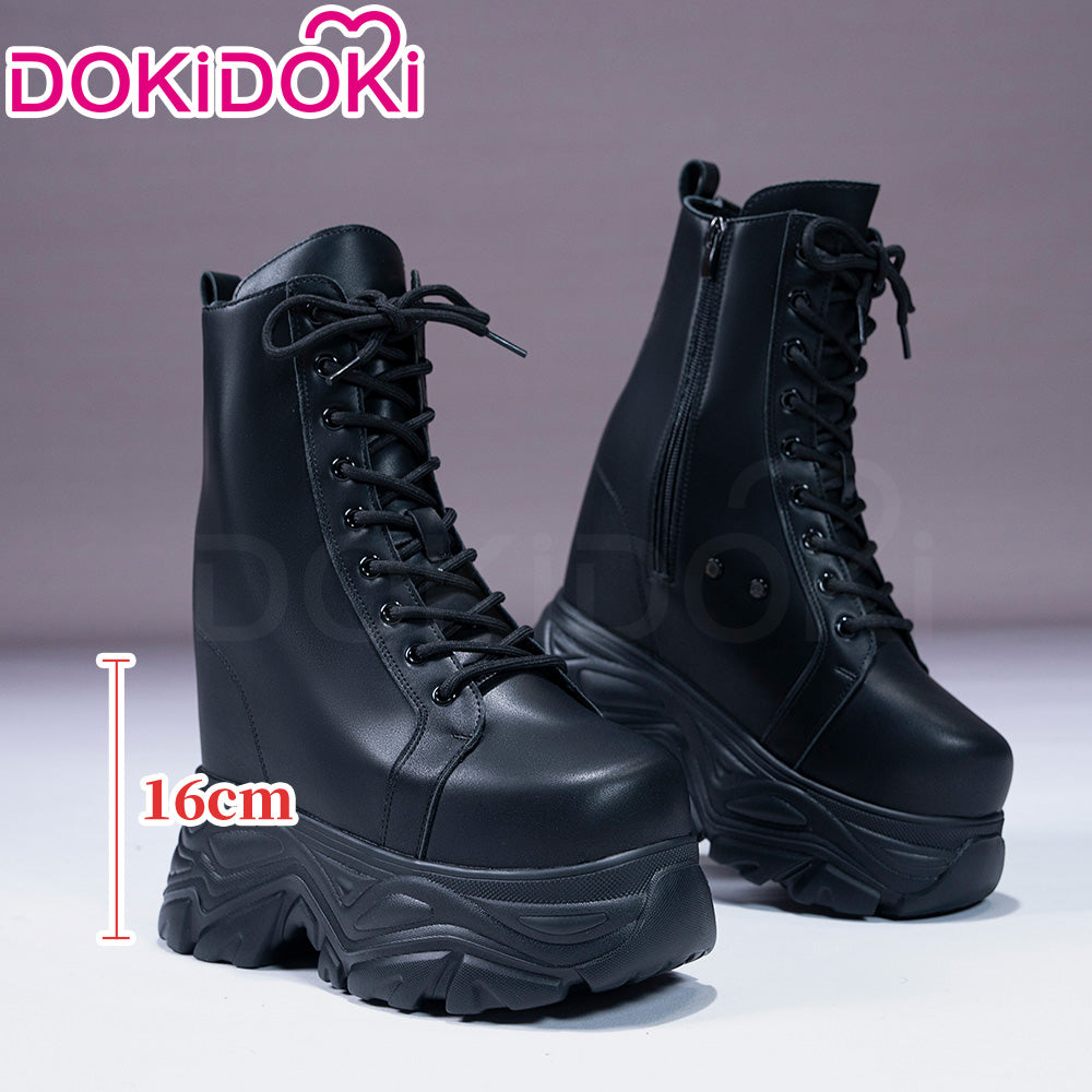 【16.5 CM】DokiDoki Height Increasing Shoes / Elevator Shoes Lightweight Boots Black Invisible Thick-Soled Platform Shoes