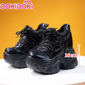 【In Stock】【16 CM】DokiDoki Height Increasing Shoes / Elevator Shoes Black / White / Silver Boots Invisible Breathable Lace Mesh Height-Increasing Shoes