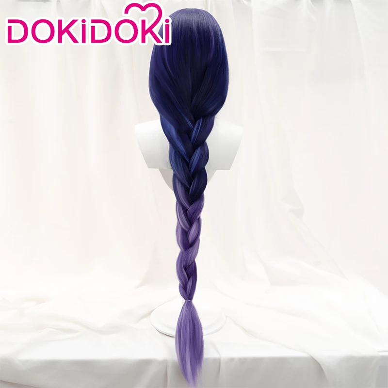 【Ready For Ship】【Gradient Ver】DokiDoki Game Genshin Impact Cosplay Version Raiden Shogun Baal Wig DyedLong Purple