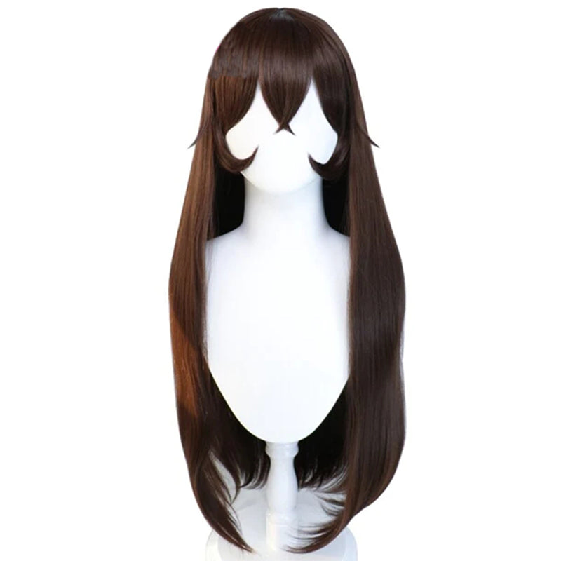 【Ready For Ship】DokiDoki Game Genshin Impact Cosplay Amber Wig Long  Straight Brown