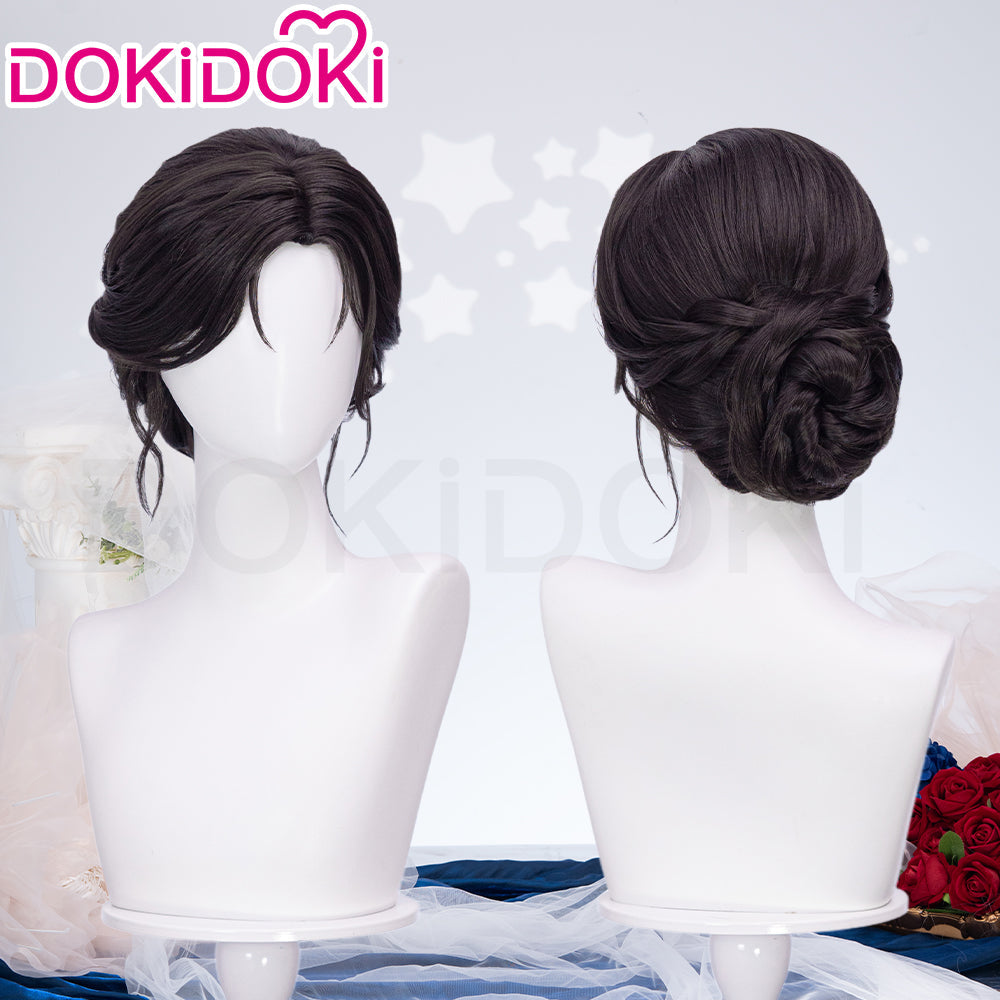 【Partially Ready For Ship】DokiDoki Game Love And Deepspace Cosplay Protagonist MC Wedding Wig / Veil / Headwear Xavier / Sylus / Zayne / Rafayel / Caleb  Black Hair Buns