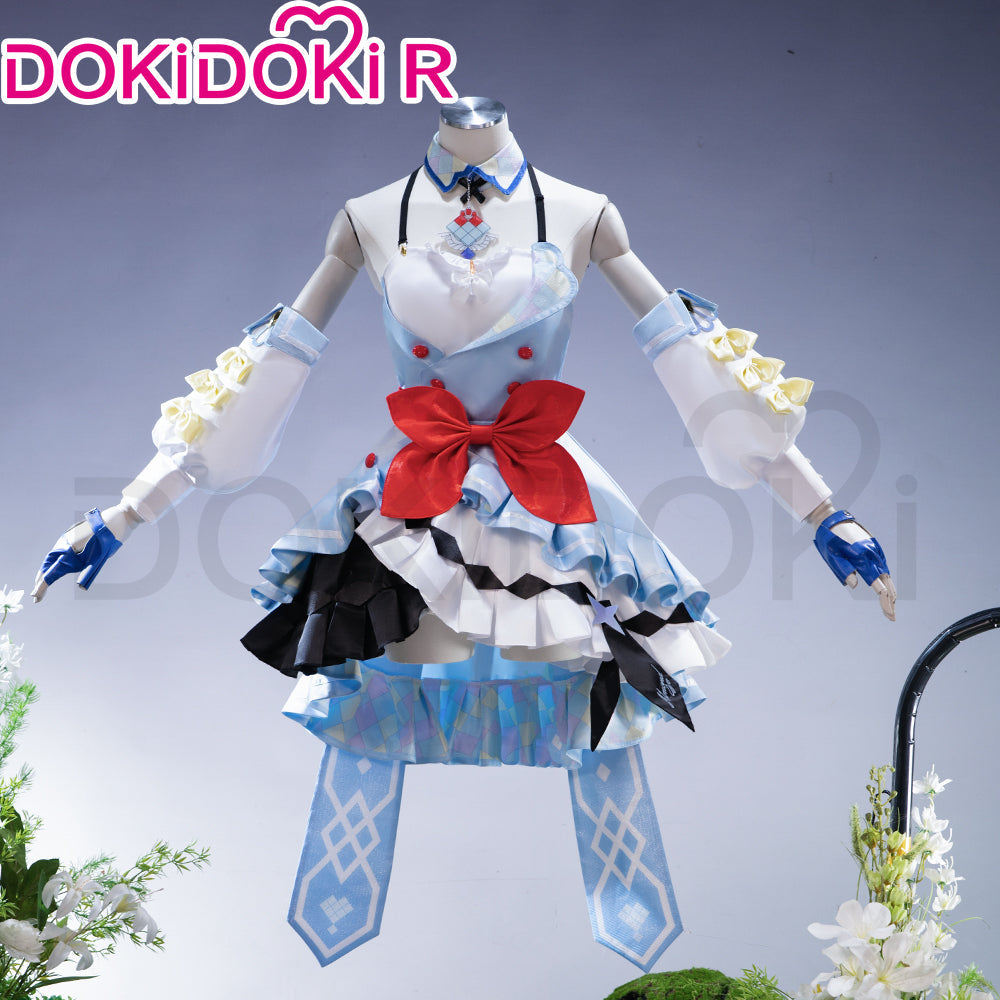 【Size S-2XL】DokiDoki-R Anime Cosplay Costume Summer Outfit Blue Dress Cute