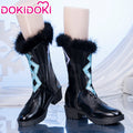 DokiDoki Game Genshin Impact Cosplay Traveler Lumine Shoes Ying Night Hunt in Snow Snezhnaya
