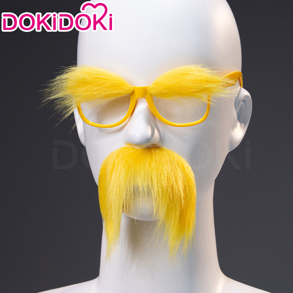 【In Stock】DokiDoki Anime The Lorax Cosplay Lorax Yellow Beard Glasses  Funny Accessory