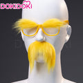 【In Stock】DokiDoki Anime The Lorax Cosplay Lorax Yellow Beard Glasses  Funny Accessory