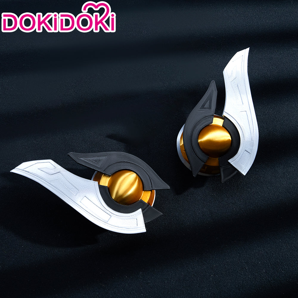 【Ready For Ship】DokiDoki Game Genshin Impact Cosplay Ineffa Blue Wig Headphones Accessory