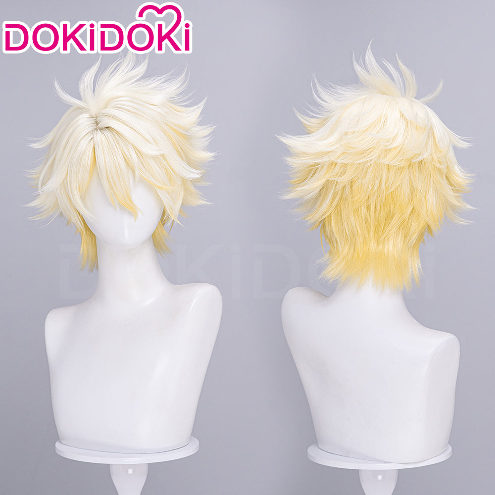 【Partially Ready For Ship】DokiDoki Game Honkai: Star Rail Cosplay Phainon Wig / Weft / Tattoo /  Ear Clips Short Straight Silver Hair Darkening