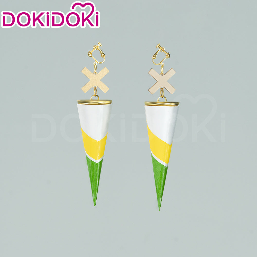 【Ready For Ship】DokiDoki Game Genshin Impact Cosplay Kinich Wig Short Black Green / Yellow Highlights Hair / Tattoo Sticker / Ear Clip / Head Accessories /  Weft Natlan