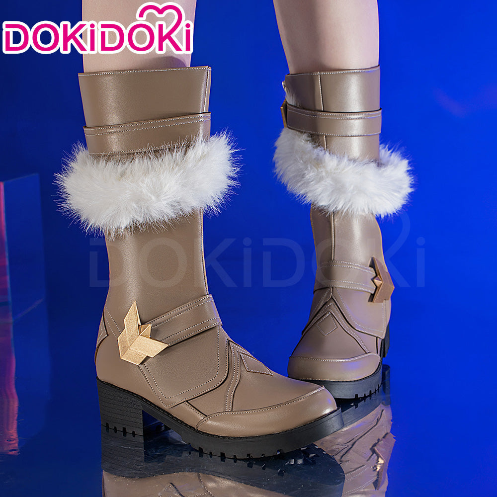 DokiDoki Game Genshin Impact Cosplay Alyosha Shoes Snezhnaya Sudden Snow