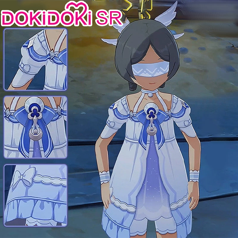 【POLL】$5 Deposit =10% off DokiDoki-SR Game Genshin Impact Cosplay Columbina Costume Long / Short Dress Moon-Prayer Night