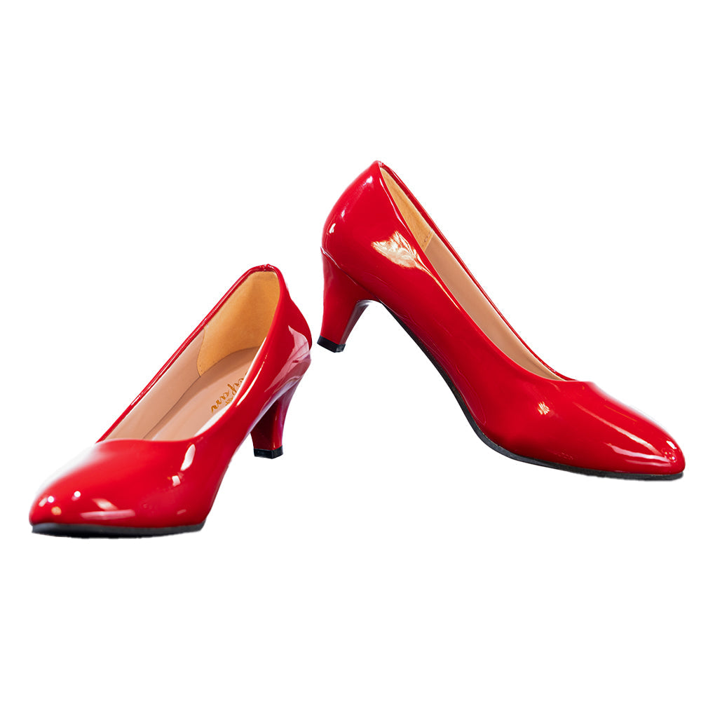 【In Stock】【5.5CM】DokiDoki Height Increasing Shoes Female Cosplay Shoes High-Heeled Red Shoes
