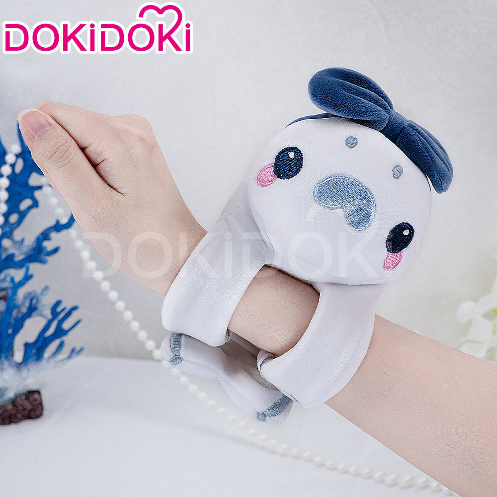 【Ready For Ship】【Last Batch】DokiDoki-SR Game Genshin Impact Cosplay Mualani Pink Pufferfish Bag Doll Plushies Backpack/  Papa Circle Plastic Wristband