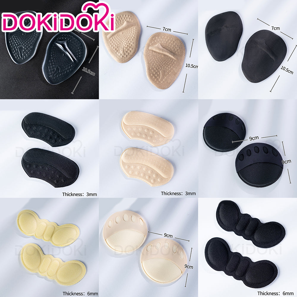 【In Stock】DokiDoki  Black White Skin-tone Transparent Anti-friction Forefoot Pads Anti-slip Heel Cushions Shoe Size Adjusters