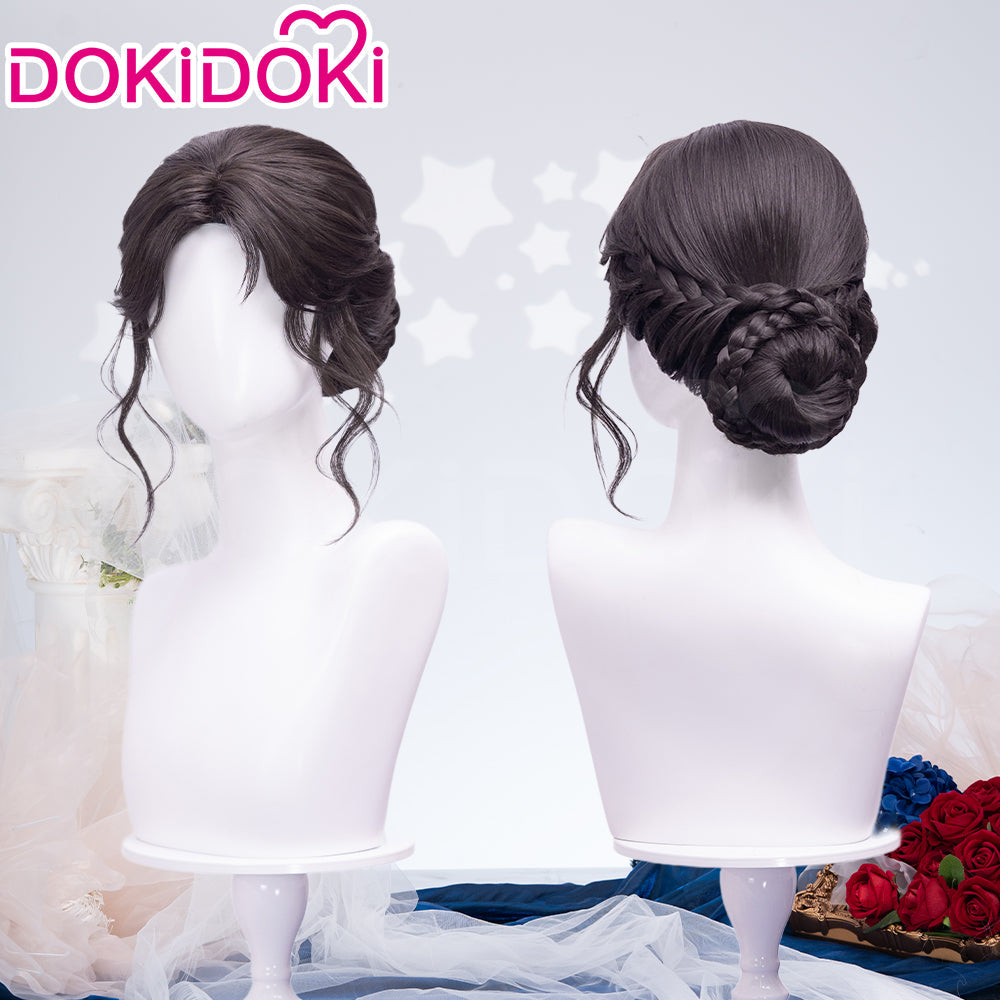 【Partially Ready For Ship】DokiDoki Game Love And Deepspace Cosplay Protagonist MC Wedding Wig / Veil / Headwear Xavier / Sylus / Zayne / Rafayel / Caleb  Black Hair Buns